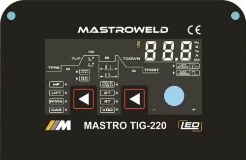 MASTRO TIG-220 DC LED hegesztő inverter (DC-AWI)