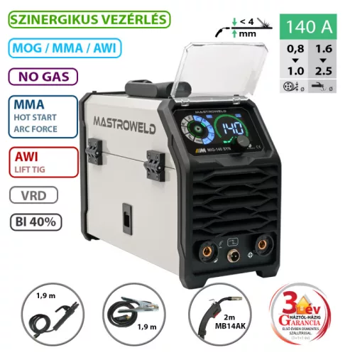 MASTRO MIG-140 SYN multifunkciós hegesztő inverter