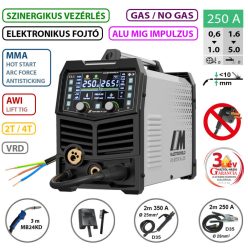 MASTRO MIG-250 P LCD multifunkciós hegesztő inverter