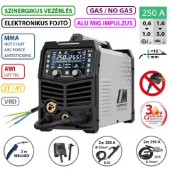 MASTRO MIG-250 P LCD multifunkciós hegesztő inverter