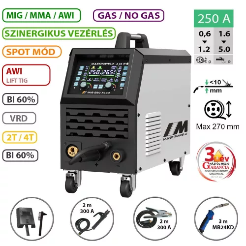 MASTRO MIG-250 XLCD hegesztő inverter