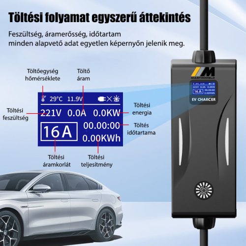 Mastroweld EVoCHARGE 3.5 kW töltő 7 m