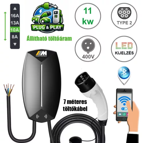 Mastroweld EVoCHARGE 11 kW fali töltő 7m **