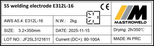 Hegesztő elektróda saválló E312-16 3,2mm 2kg - Mastroweld