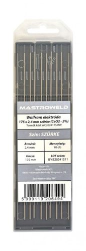 Wolfram elektróda 175 x 2,4 mm szürke (CeO2 - 2%) MW