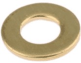 Sárgaréz lapos alátét M6