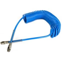 Spiráltömlő PU kék 6m 8x5mm 1/4" külső menettel