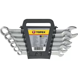 Topex csillag-villáskulcs készlet 6r 8-17mm