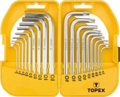Topex imbusz készlet 18 részes 1,5-10mm rövid