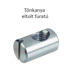 Tönkanya M6x10x16 eltolt furattal