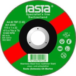 Vágókorong-fém Rasta 115x2,5 inox