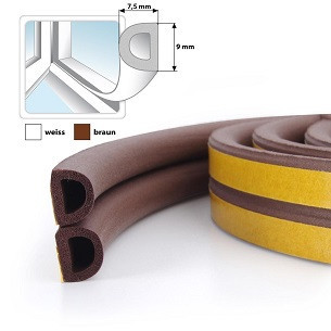 VARNAMO Szigetelő D-profil barna 3-