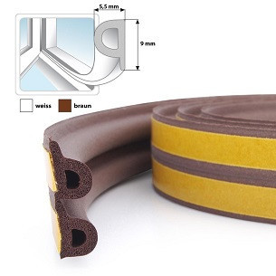 VARNAMO Szigetelő P-profil barna 3-