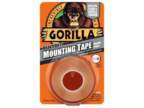 Gorilla MountingTAPE kétoldalas ragasztó kristálytiszta 25,4mm x 1,52m