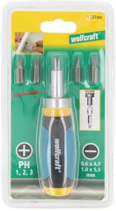 Wolfcraft csavarhúzó klt racsnis 1237000