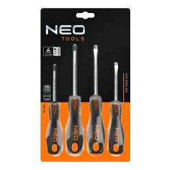 Neo csavarhúzó klt. 4db-s gumir.nyél