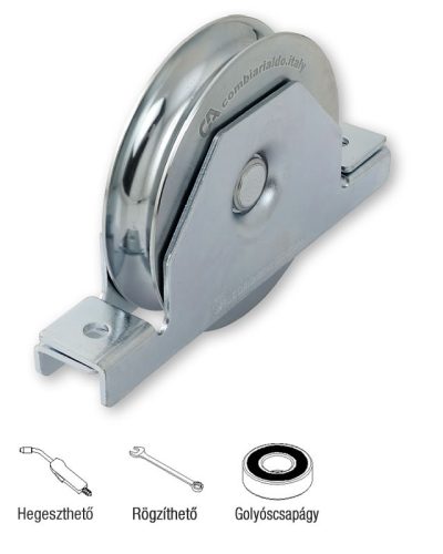 Tolókapu talpaskerék süllyeszthető,csavarózható villaszerkezettel 60mm U