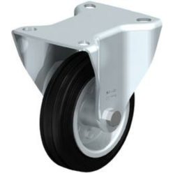 Kerék  fekete gumis talpas 100mm fix  B-VE 100R