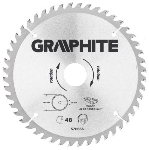 Graphite kőrfűrészlap 185*30mm hm 48fog