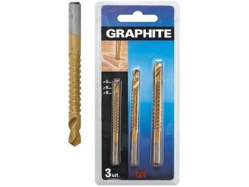 Graphite marófúró klt. 3r. 5,6,8mm tin-co.