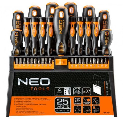 Neo csavarhúzó klt. 37 bittel 04-210