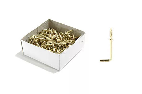 Vitrázskampó 25mm talpas réz