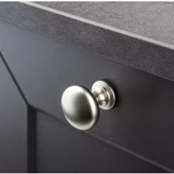 Bútorgomb 28mm szatén-nikkel