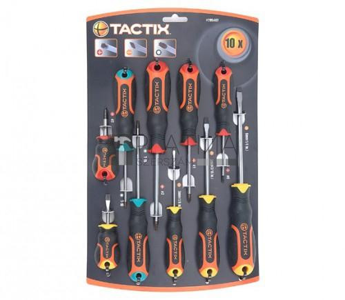 Tactix csavarhúzó készlet 10r. Lapos+PH+Torx 