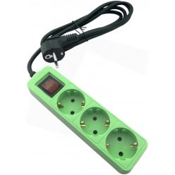 Entac elosztó 3-as kapcsolós 1,5m színes