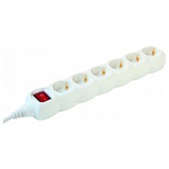 Elosztó 6-os kapcsolós 3m 3x1,5mm2