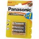 Panasonic elem LR03 Alkaline Power Bronz AAA /4db