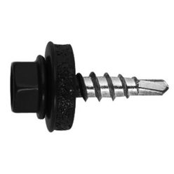 Önf. Htl lemezcsavar 4.8*35mm fához+EPDM RAL 9005 Fekete