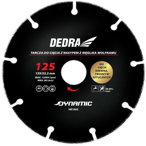 Dedra   Vágókorong fához, műanyaghoz 230x22,2mm HR1006HR1002