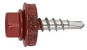 Önf. Htl lemezcsavar 4.8*35mm fához+EPDM RAL 8004 rézbarna