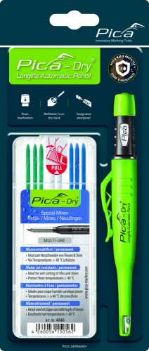 Pica Dry jelölőmarker +betét készlet(4040) zöld, fehér, kék
