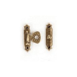 Doboz zár antik réz/rezezett