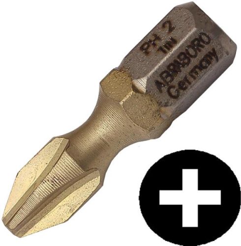 Abraboro bithegy 1/4" PH1x25mm Supra Tin