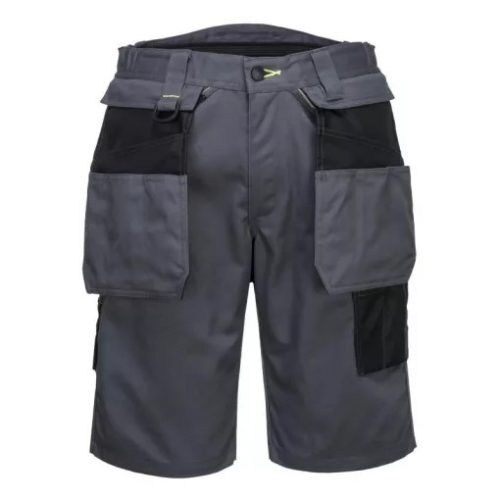 Portwest munkavédelmi rövidnadrág szürke-fekete PW-PW345 38"