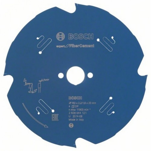 Bosch körfűrészlap 160x2.2/1,6x 20/16 Z4HM FiberCement