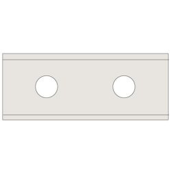 HM cserelapka 40x12x1,5mm 2 furatos