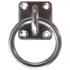 Kötélkarika talpas 40x40mm d=6mm INOX