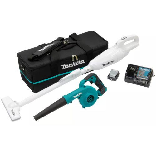 Makita CLX245SAX1 akkumulátoros porszívó + lombfúvó szett (CL108FD+UB100D 1x2,0 Ah)