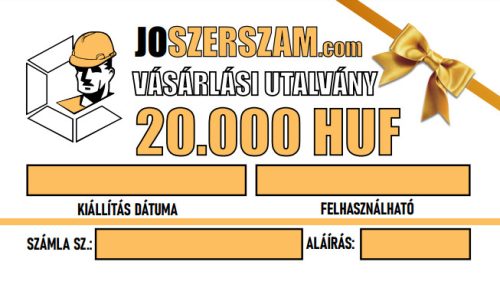 Papír alapú ajándékutalvány 20000 Ft