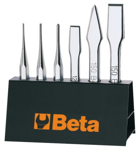 BETA 38/SP6 6 részes kiütő,pontozó , laposvágó és keresztvágó szerszám szerszám készlet tartóval (BETA 38/SP 6)