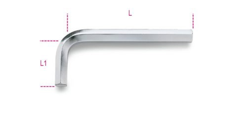 BETA 96 17 Hajlított imbuszkulcs, krómozott (BETA 96/17)