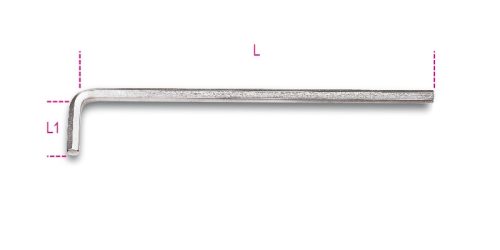 BETA 96LC 3,5 Hajlított hosszú imbuszkulcs, krómozott (BETA 96LC/3,5)