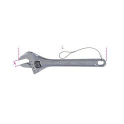   BETA 111E-HS 200 Állítható villáskulcs skálával, krómozott, H- SAFE