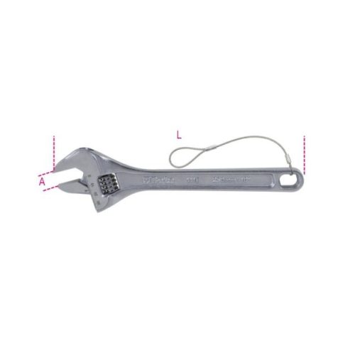 BETA 111E-HS 200 Állítható villáskulcs skálával, krómozott, H- SAFE