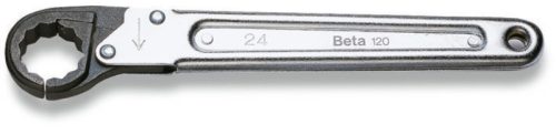 BETA 120 Nyitható racsnis hollander kulcs, krómozott, barnított fejjel 10 (BETA 120/10)