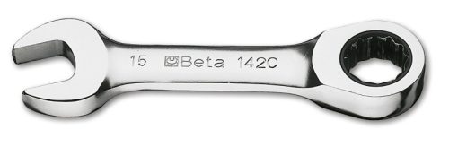 BETA 142C Egyenes, rövid csillag-villáskulcs racsnival 8x8 (BETA 142/C8)